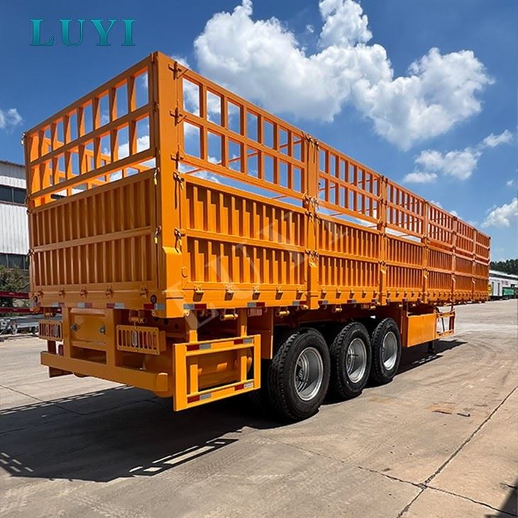3 Axle Stake Fence Flatbed Semi Trailer For General Goods Transportation best