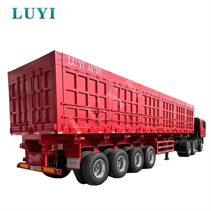 4-osni stranski razkladalni polpriklopnik za gradbeništvo in rudarstvo