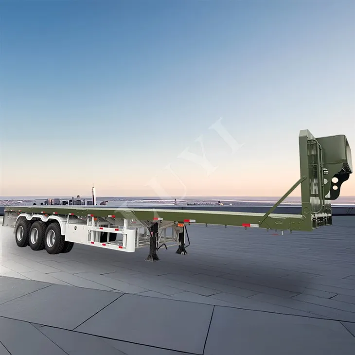 Tri osi z ploščatim polčasom 60 ton, primernih za standardne zabojnike za 20 in 40 čevljev